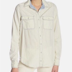 Free People Cream Long Sleeve bandana bandit cream combo